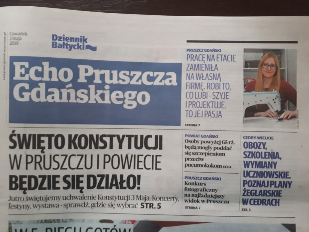 Lucyna Tumasz-Michmiel w gazecie Echo Pruszcza Gdańskiego