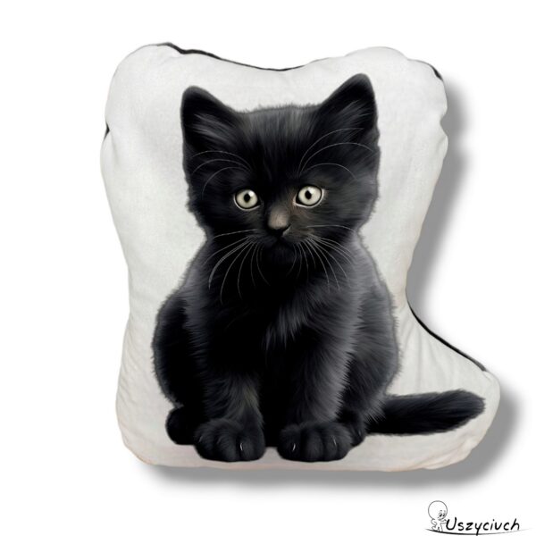 Poduszka przytulanka kotek czarny